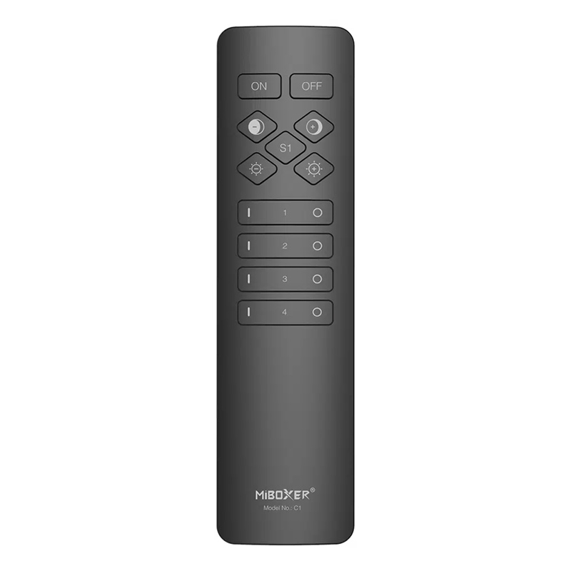 C1, Group Control Dimmer csoport (zóna) LED szalag fényerő és színhőmérséklet szabályzó (CCT): távirányító, fekete