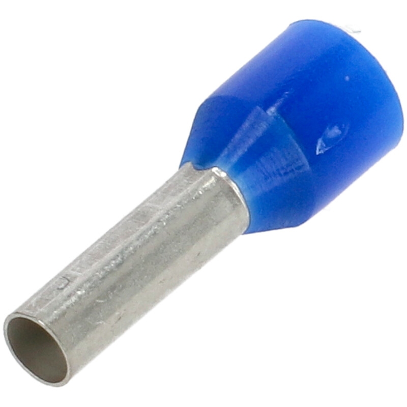 Vezetékre erősíthető érvéghüvely 2.5 mm2 vezetékekhez, kék (100 db) L=8mm