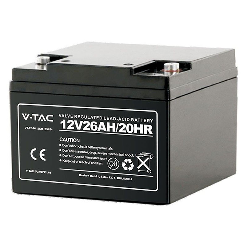 Akkumulátor 12V/26 Ah, csatlakozó típusa: M5 Akkumulátor 12V/26 Ah, csatlakozó típusa: M5