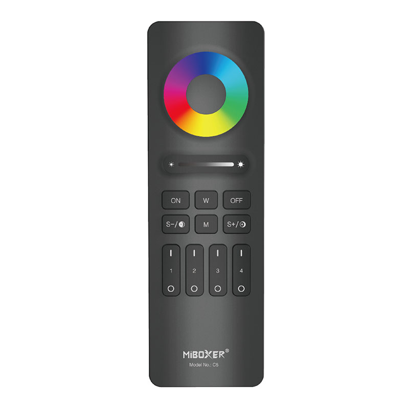 C5 Group Control RGB+CCT LED csoport (zóna) távirányító LED szalaghoz, fekete
