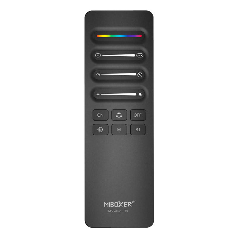 C6 SPI DRGB távirányító digitális (futófény) LED szalagokhoz, fekete