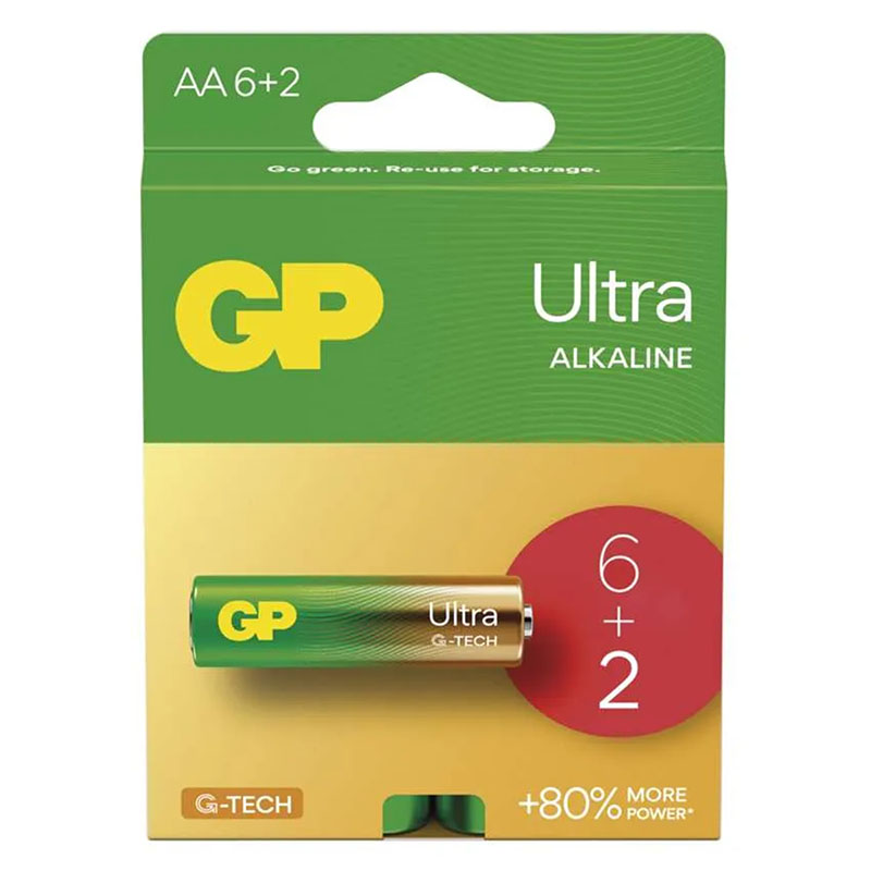 GP Ultra alkáli AA ceruza elem - (8 db)