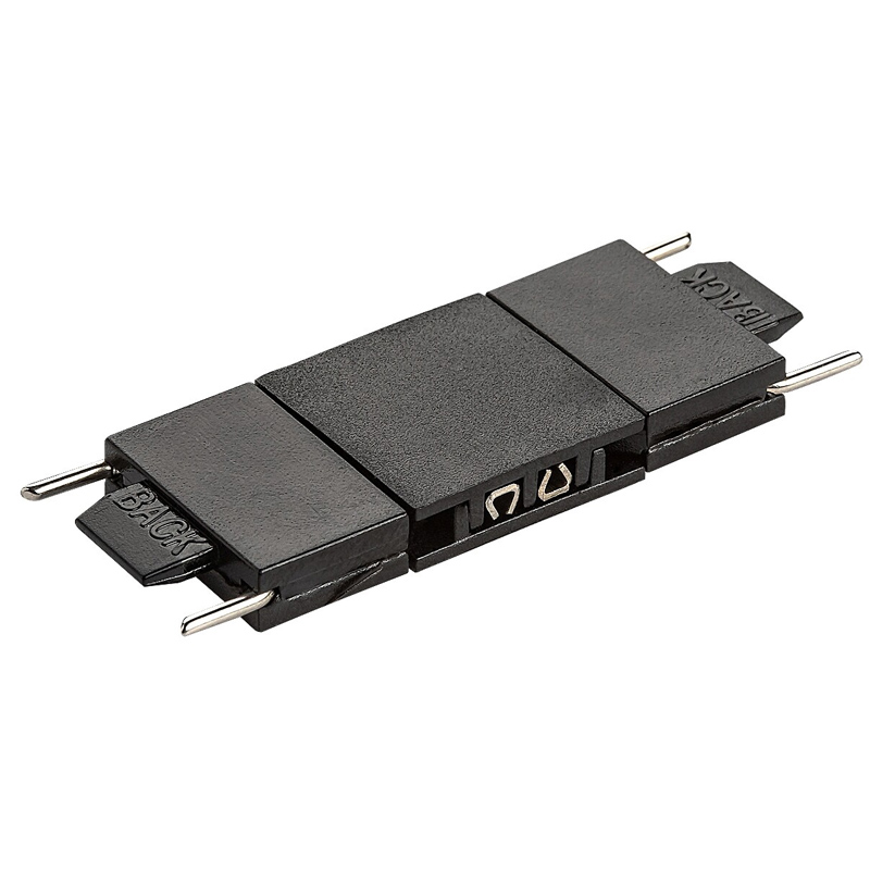 LiTrack Mágneses sínes LED lámpa rendszer (24 Volt) - Connect+ egyenes csatlakozóelem (fekete) 5 év garanciával