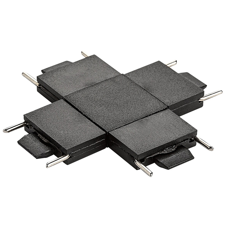 LiTrack Mágneses sínes LED lámpa rendszer (24 Volt) - Connect+ X elosztó elem (fekete) 5 év garanciával