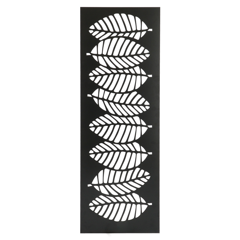 - Fali dekorpanel, levél minta, 50x150 cm, 3 mm HDF - Antracit