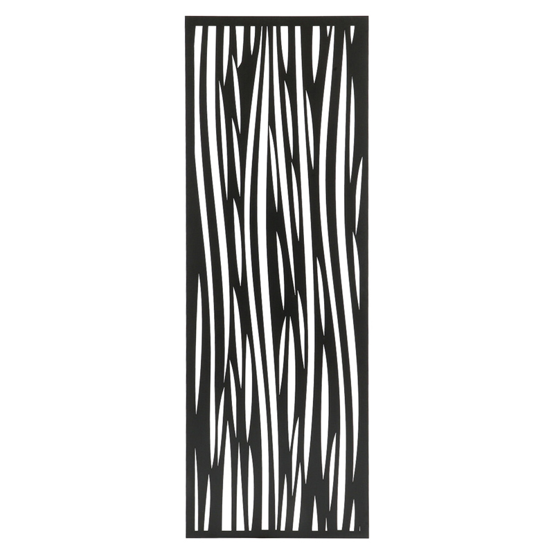 - Fali dekorpanel, függőleges hullám minta, 50x150 cm, 3 mm HDF - Antracit