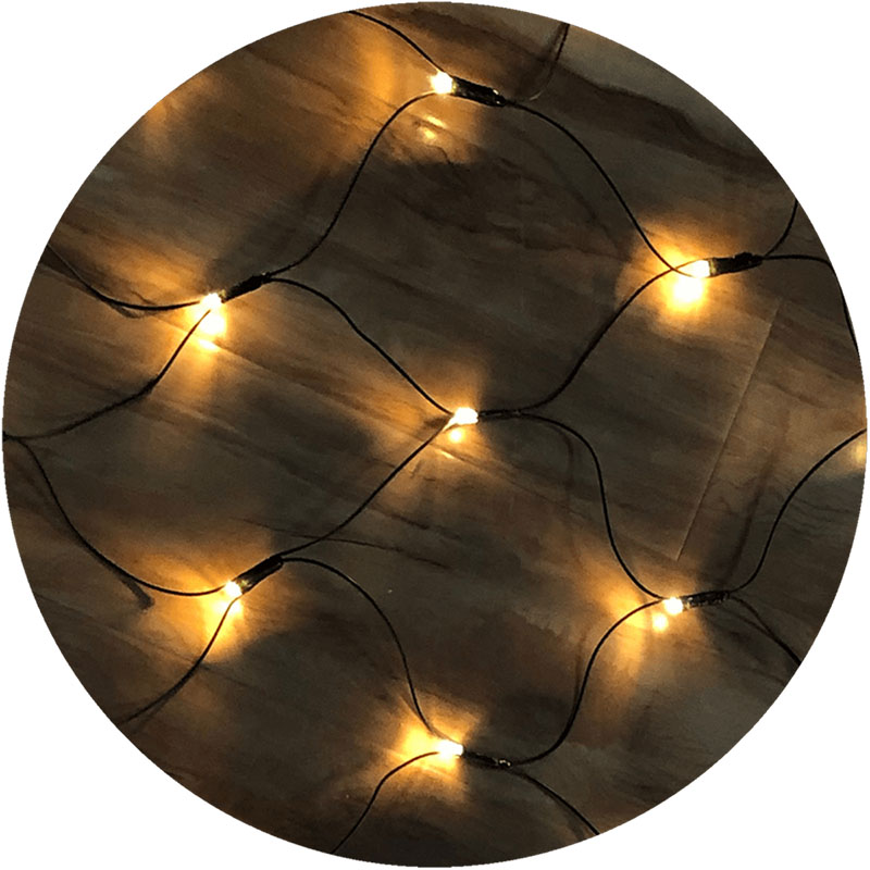 Karácsonyi LED dekoráció háló, meleg fehér (2x2 méter/144 LED)