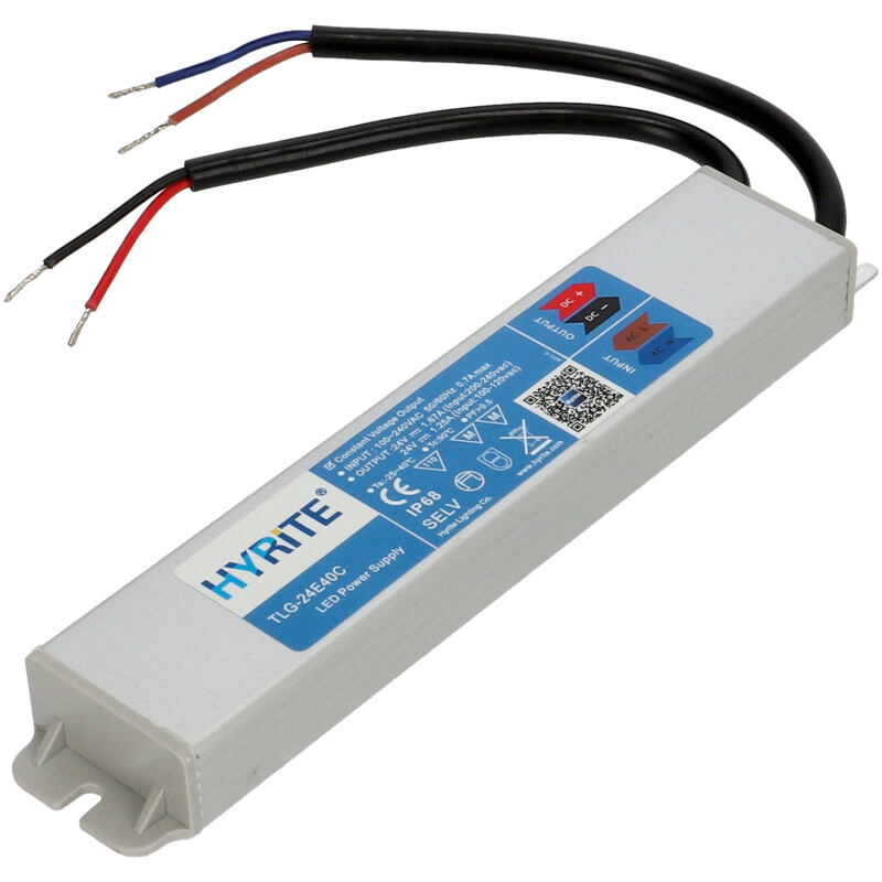 Vízálló LED tápegység 24 Volt (40W/1.65A) IP68
