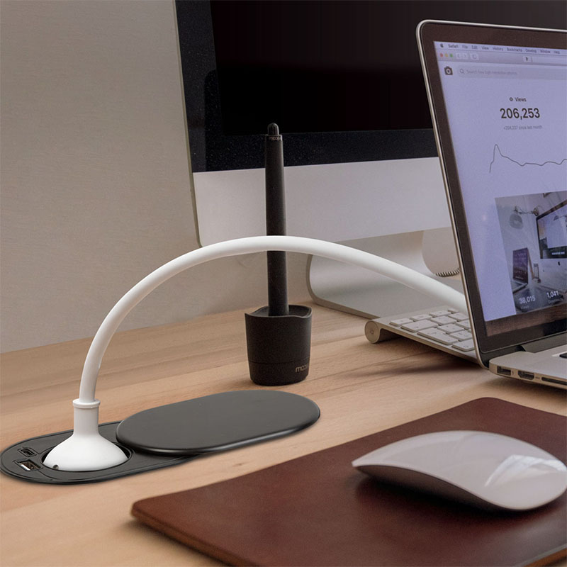 Rejtett, beépíthető aljzat + USB + Type-C - \"Slide it\" technológiával, fekete