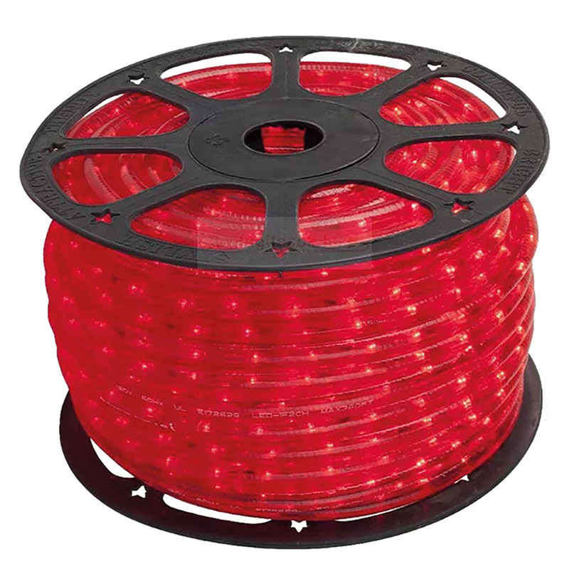 2 csatornás LED fénykábel (230V, 36 LED, 3W/m, IP44) piros