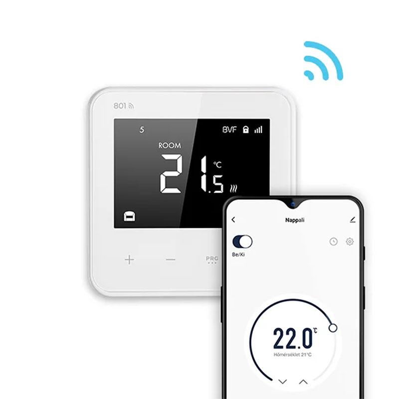 801 wifi termosztát + 3m padlószenzor, fehér