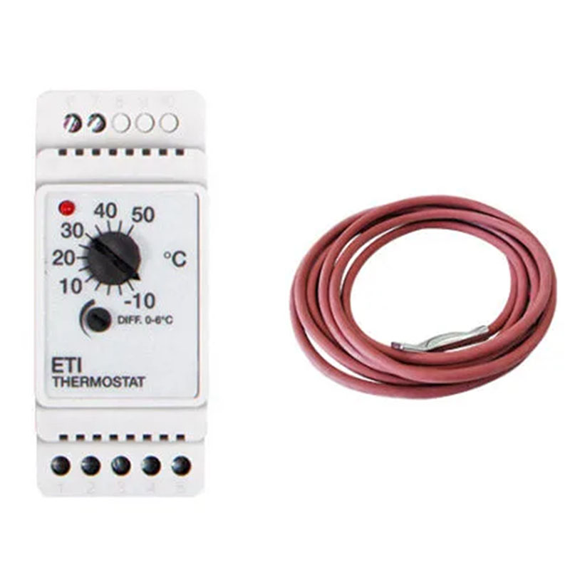 ETI-1551 termosztát csőkísérő fűtéshez + ETF-622 hőmérsékletszenzor