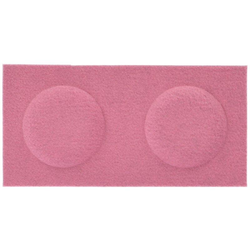 Téglalap alakú filcpanel - filcből készült puha falburkoló, 30x15cm, pink