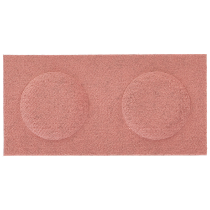 Téglalap alakú filcpanel - filcből készült puha falburkoló, 30x15cm, púderrózsaszín