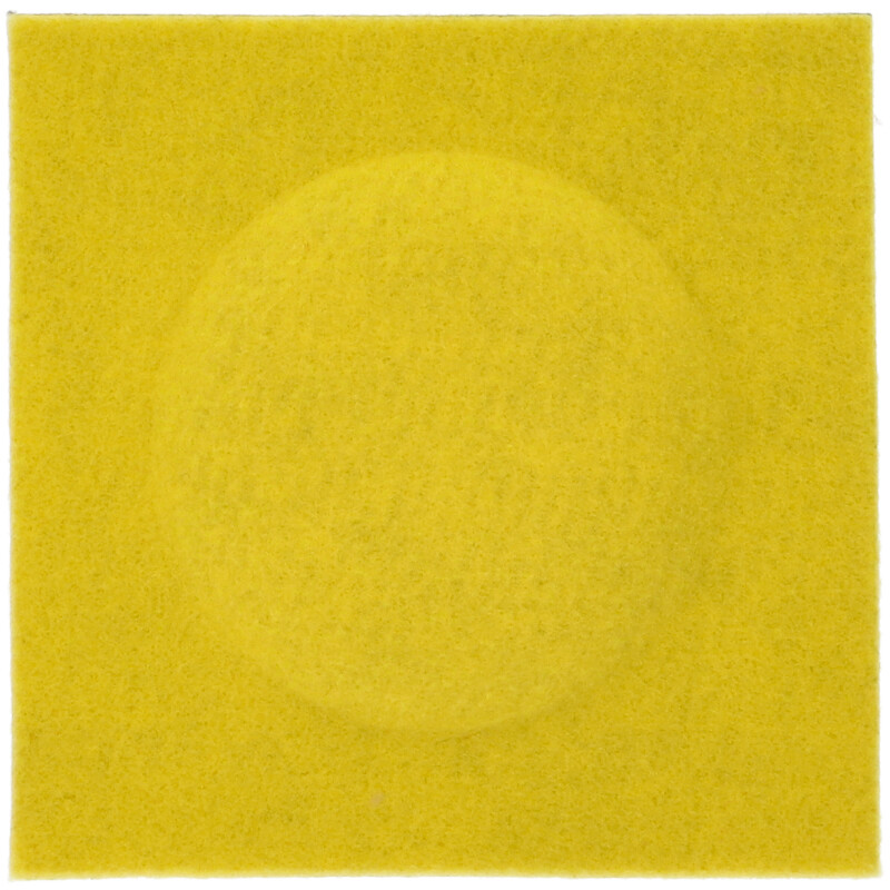 Négyzet alakú filcpanel - filcből készült puha falburkoló 15x15cm, citromsárga