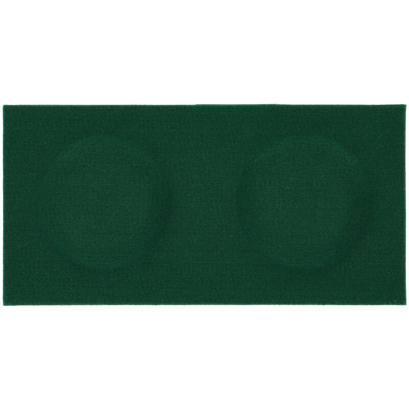 Téglalap alakú filcpanel - filcből készült puha falburkoló, 30x15cm, sötétzöld