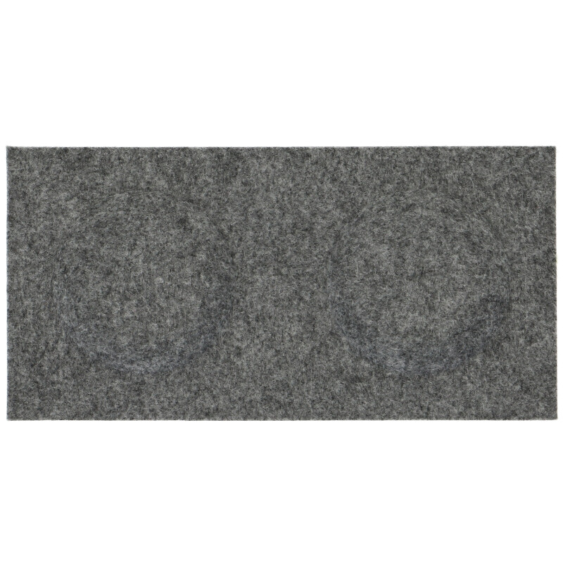 Téglalap alakú filcpanel - filcből készült puha falburkoló, 30cmx15cm, szürke