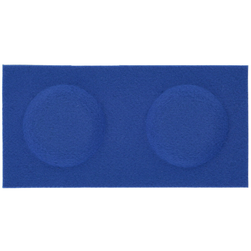 Téglalap alakú filcpanel - filcből készült puha falburkoló, 30cmx15cm, királykék