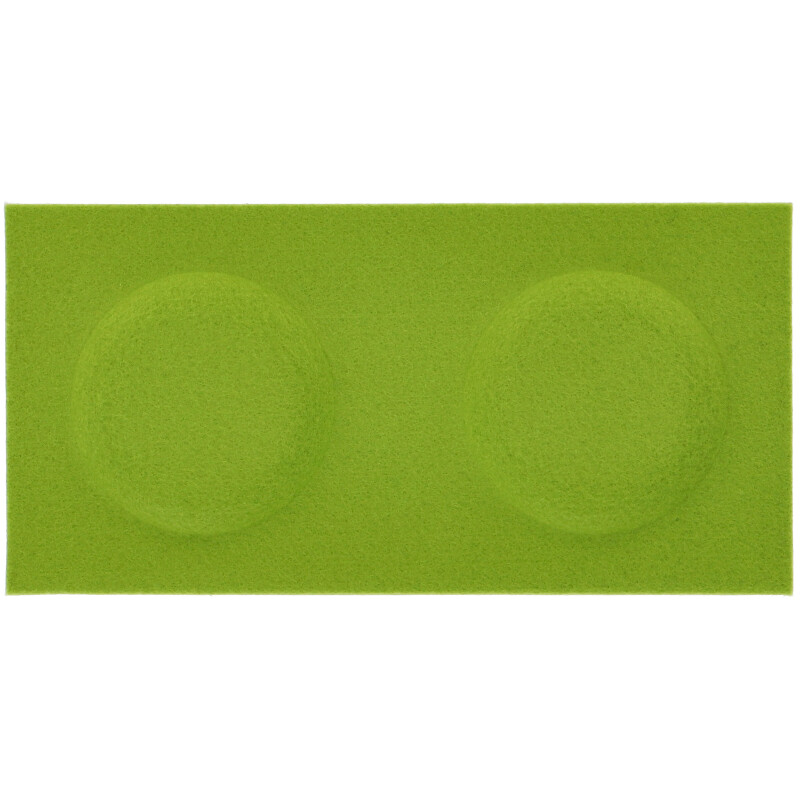 Téglalap alakú filcpanel - filcből készült puha falburkoló, 30cmx15cm, világoszöld