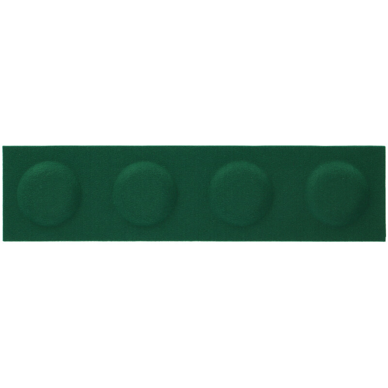 Téglalap alakú filcpanel - filcből készült puha falburkoló, 60x15cm, sötétzöld