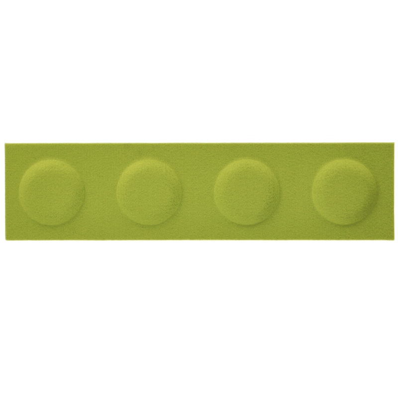 Téglalap alakú filcpanel - filcből készült puha falburkoló, 60x15cm, világoszöld