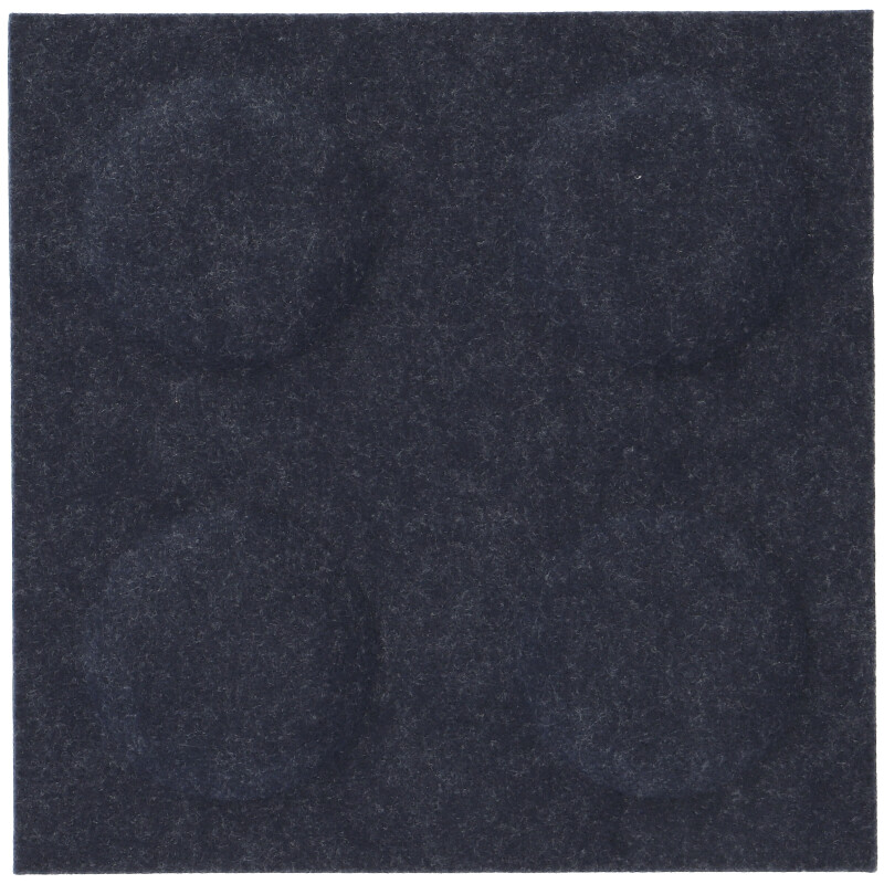 Négyzet alakú filcpanel - filcből készült puha falburkoló 30x30 cm sötétkék