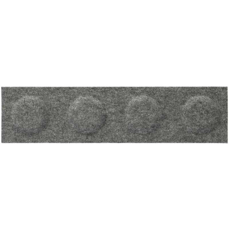 Téglalap alakú filcpanel - filcből készült puha falburkoló, 60x15cm, szürke
