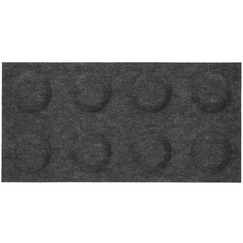 Téglalap alakú filcpanel - filcből készült puha falburkoló, 60x30cm, fekete