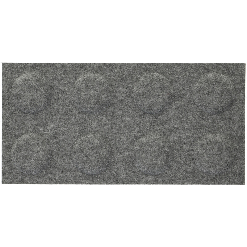 Téglalap alakú filcpanel - filcből készült puha falburkoló, 60x30cm, szürke