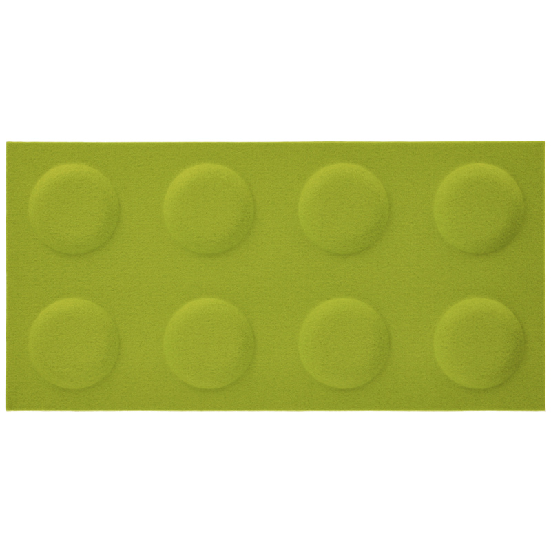Téglalap alakú filcpanel - filcből készült puha falburkoló, 60x30cm, világoszöld