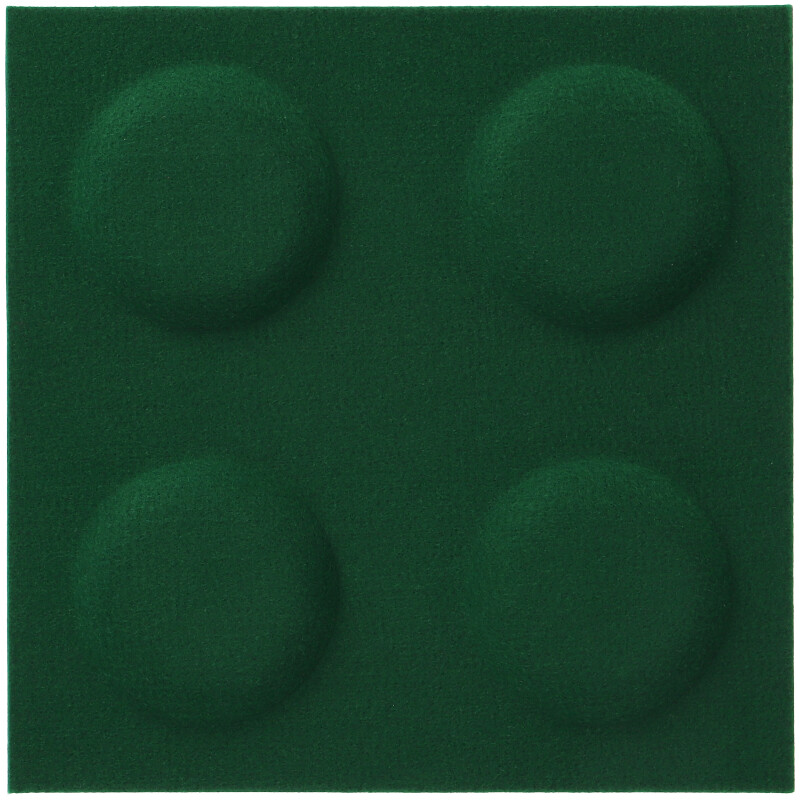 Négyzet alakú filcpanel - filcből készült puha falburkoló 30x30cm, sötétzöld