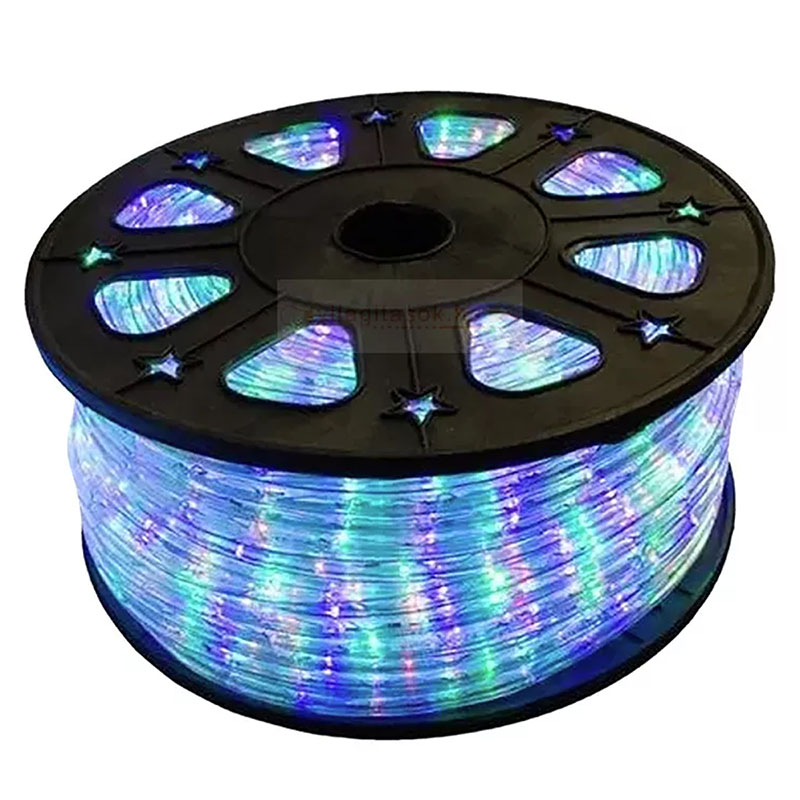 2 csatornás LED fénykábel (230V, 36 LED, 3W/m, IP44) multicolor