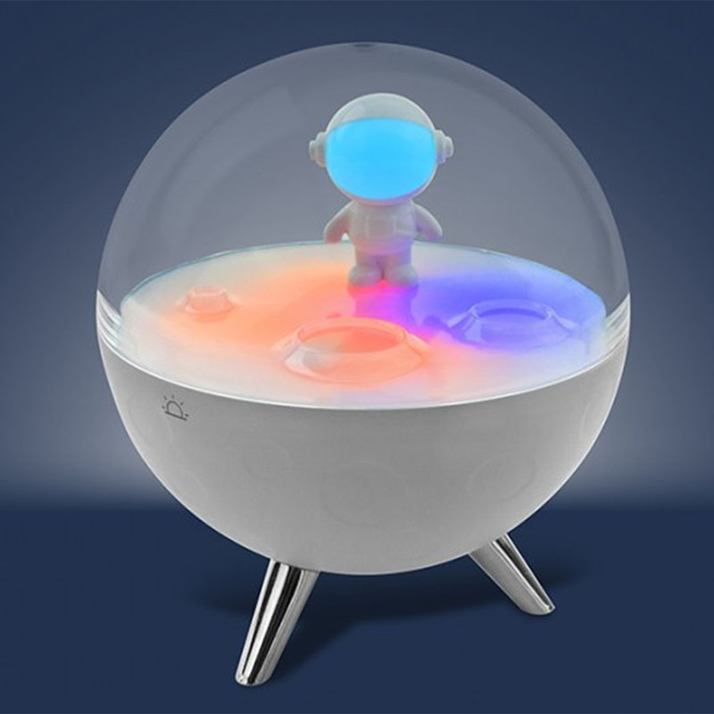 Akkus dekor LED lámpa (0,7W), meleg fehér+RGB, fehér holdmanó