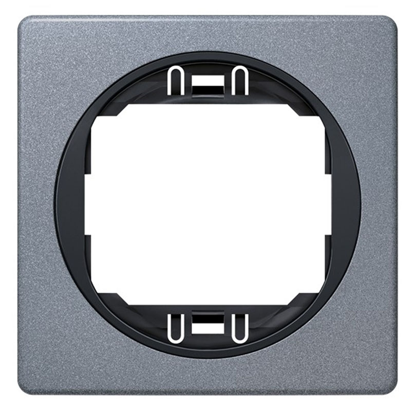 Sorolókeret antik ezüst keret, fekete belső - 1-es keret, 80x80 mm