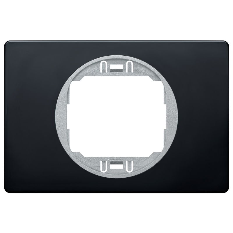 Sorolókeret Soft-touch fekete keret, ezüst belső - 1-es keret, 80x120 mm széles design