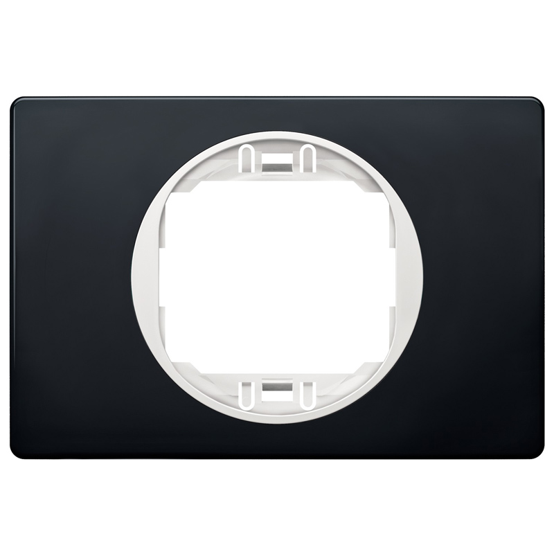 Sorolókeret Soft-touch fekete keret, fehér belső - 1-es keret, 80x120 mm széles design