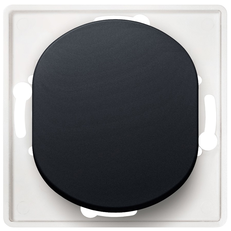 Keret nélkül, Soft-touch fekete nyomógomb (10A 250V)