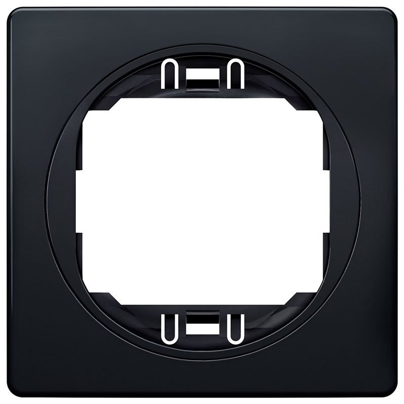 Sorolókeret Soft-touch fekete keret, fekete belső - 1-es keret, 80x80 mm
