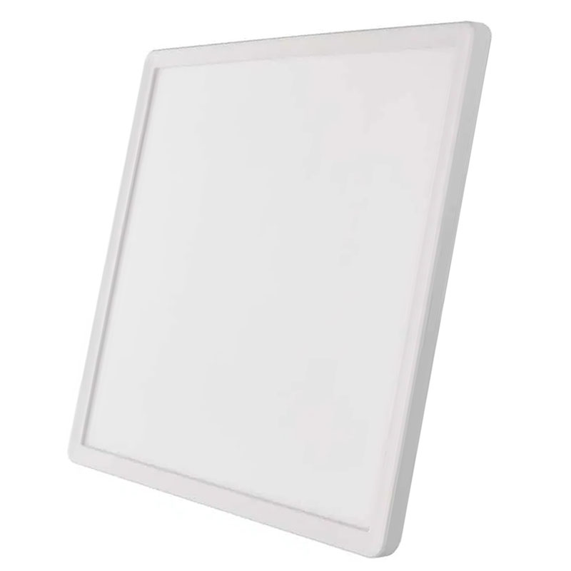 Flori LED mennyezeti lámpa - dekor háttérfény, fehér keret, négyzet alakú (18W/1800 lumen/4000K)