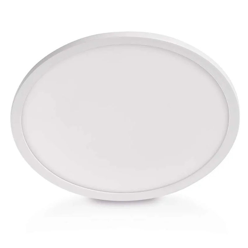 Flori LED mennyezeti lámpa - dekor háttérfény, fehér keret, kör alakú (18W/1800 lumen/4000K)
