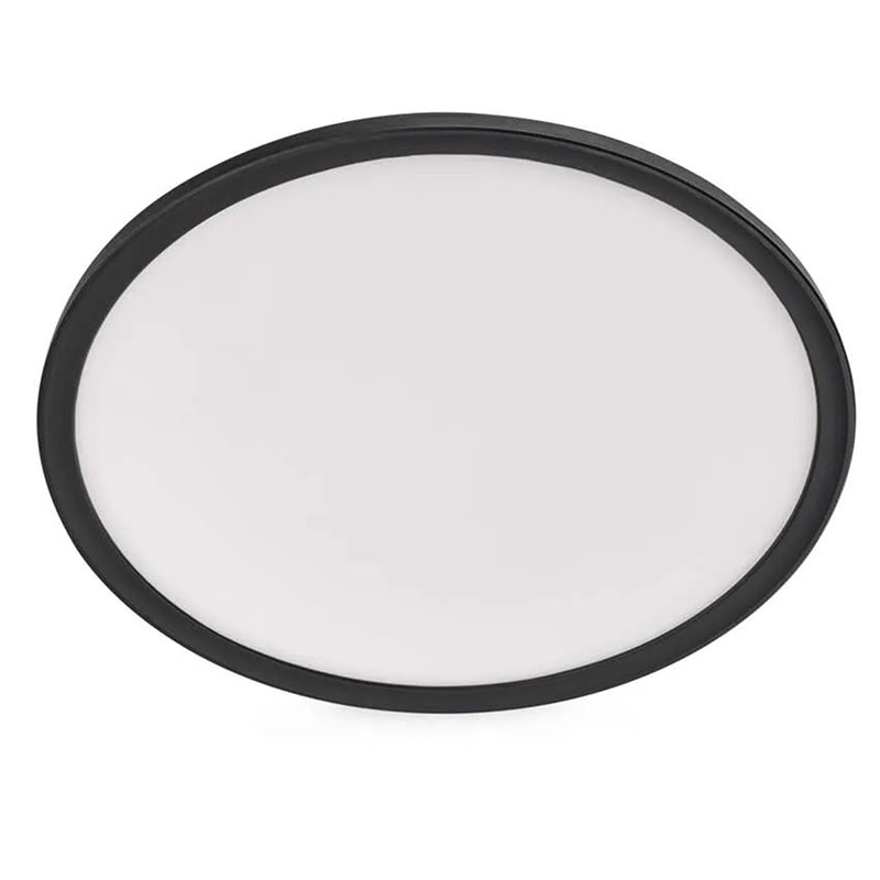 Flori LED mennyezeti lámpa - dekor háttérfény, fekete keret, kör alakú (22W/2200 lumen/4000K)