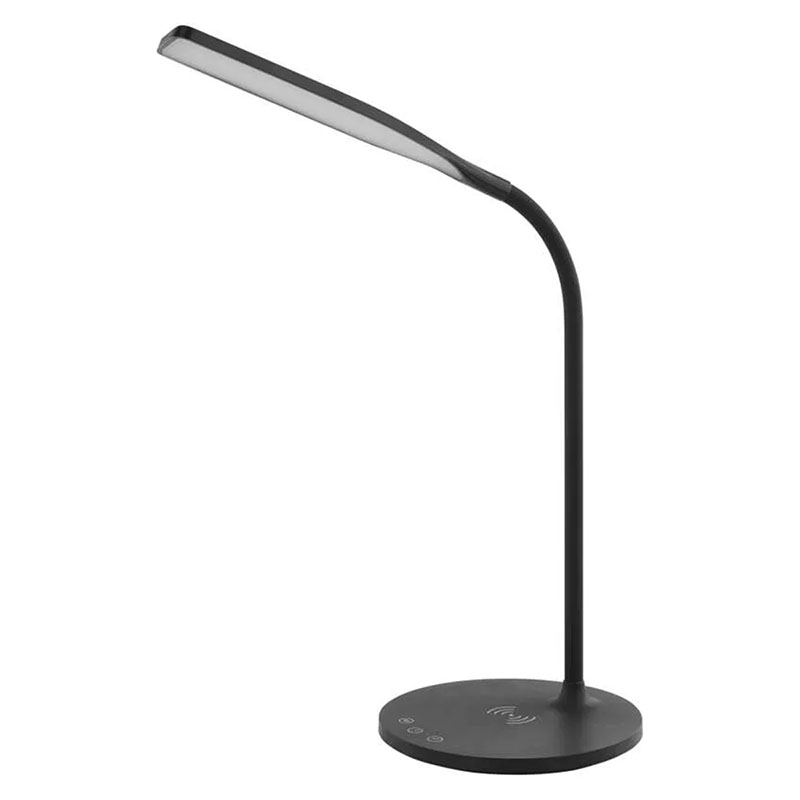 Oscar asztali LED lámpa (5.5W) fekete, dimmelhető, vezeték nélküli mobiltöltővel, változtatható színhőmérséklet