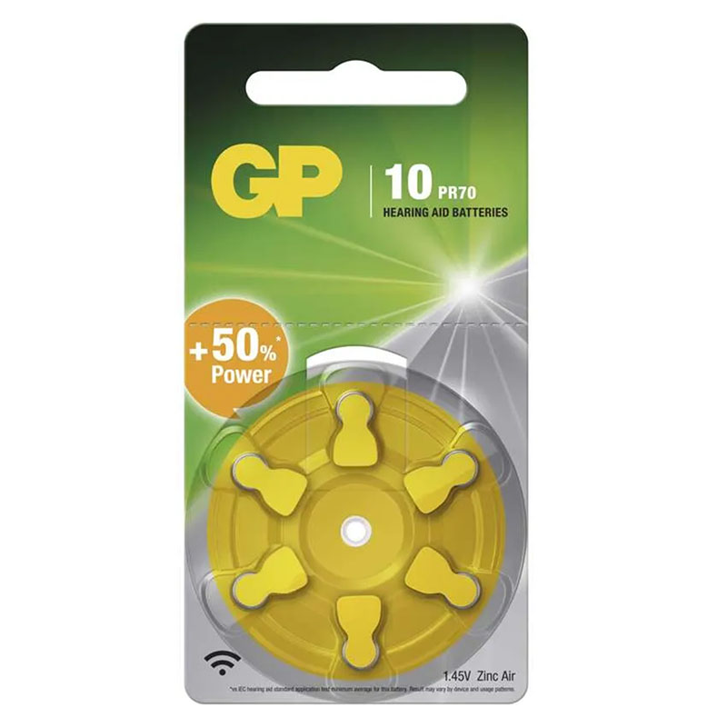 GP Gombelem hallókészülékekbe ZA10 - (6 db)
