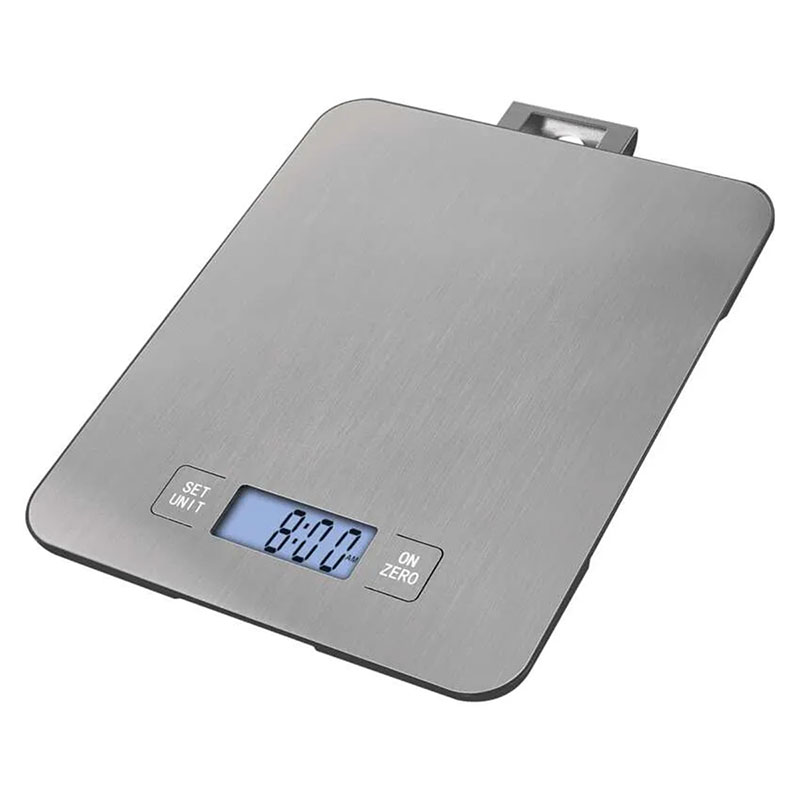 Digitális konyhai mérleg, rozsdamentes acél, 15 kg EV023