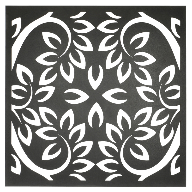 Mennyezeti kazettás dekorpanel, ágak, 595x595 mm, 3 mm HDF - Antracit
