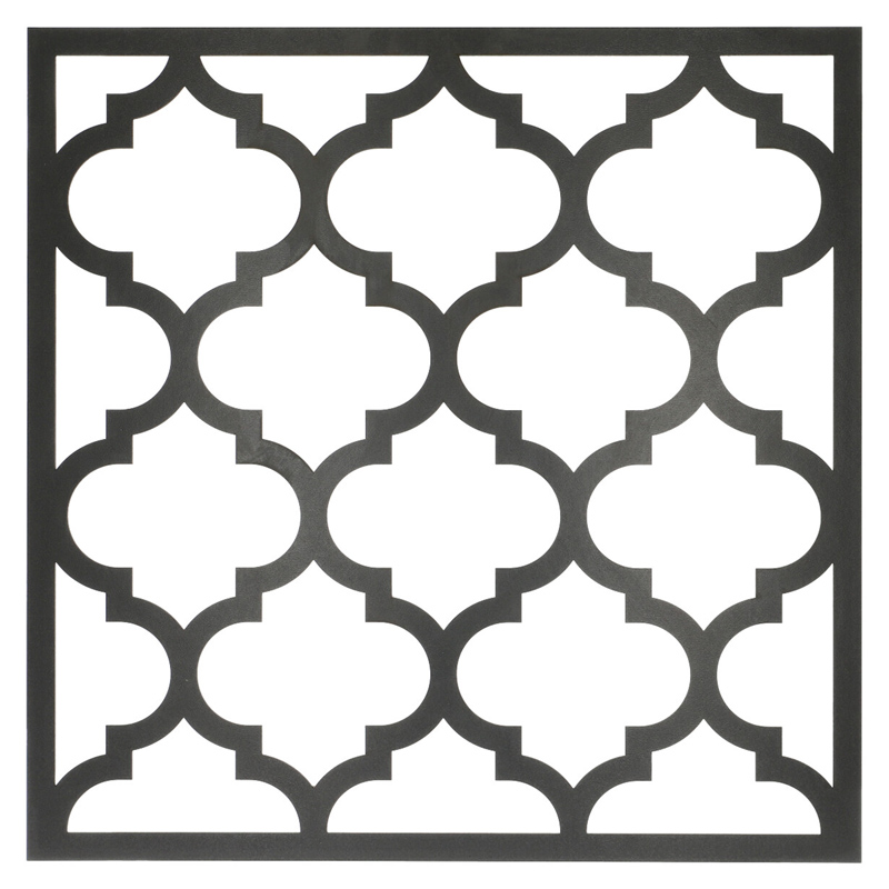 Mennyezeti kazettás dekorpanel, Marokkó, 595x595 mm, 3 mm HDF - Antracit