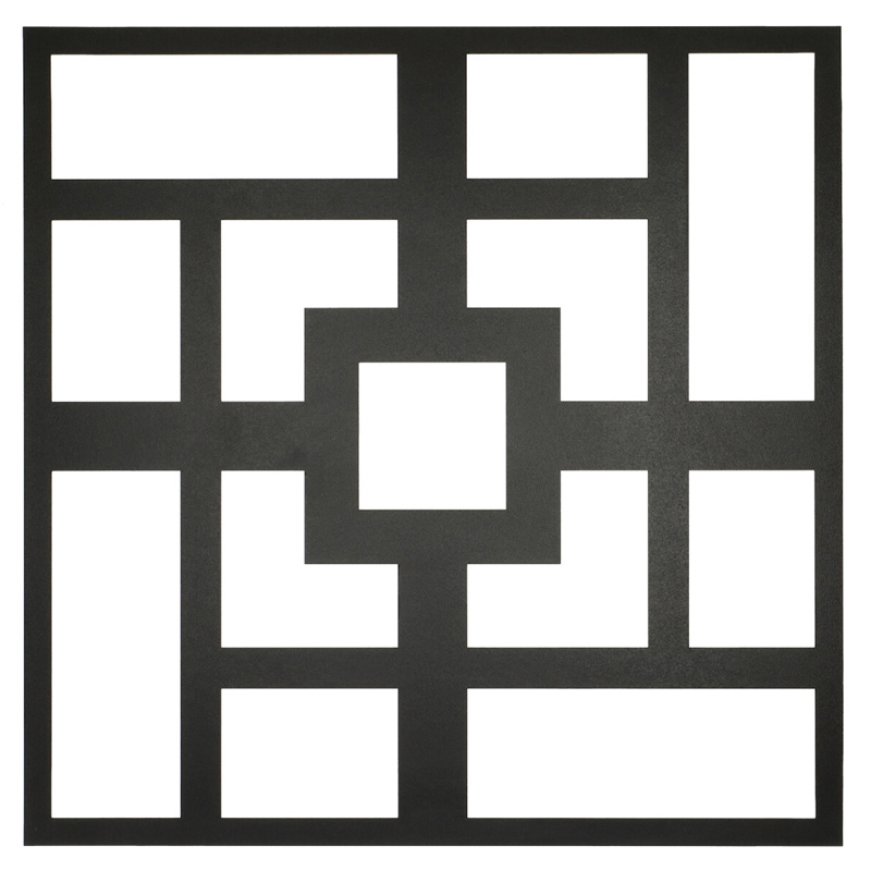 Mennyezeti kazettás dekorpanel, célkereszt, 595x595 mm, 3 mm HDF - Antracit