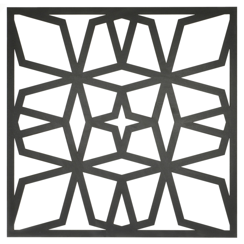 Mennyezeti kazettás dekorpanel, prizma, 595x595 mm, 3 mm HDF - Antracit