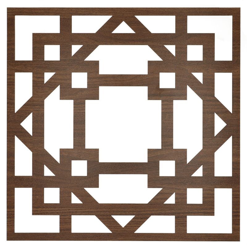 Mennyezeti kazettás dekorpanel, pillér, 595x595 mm, 3 mm HDF - Dió
