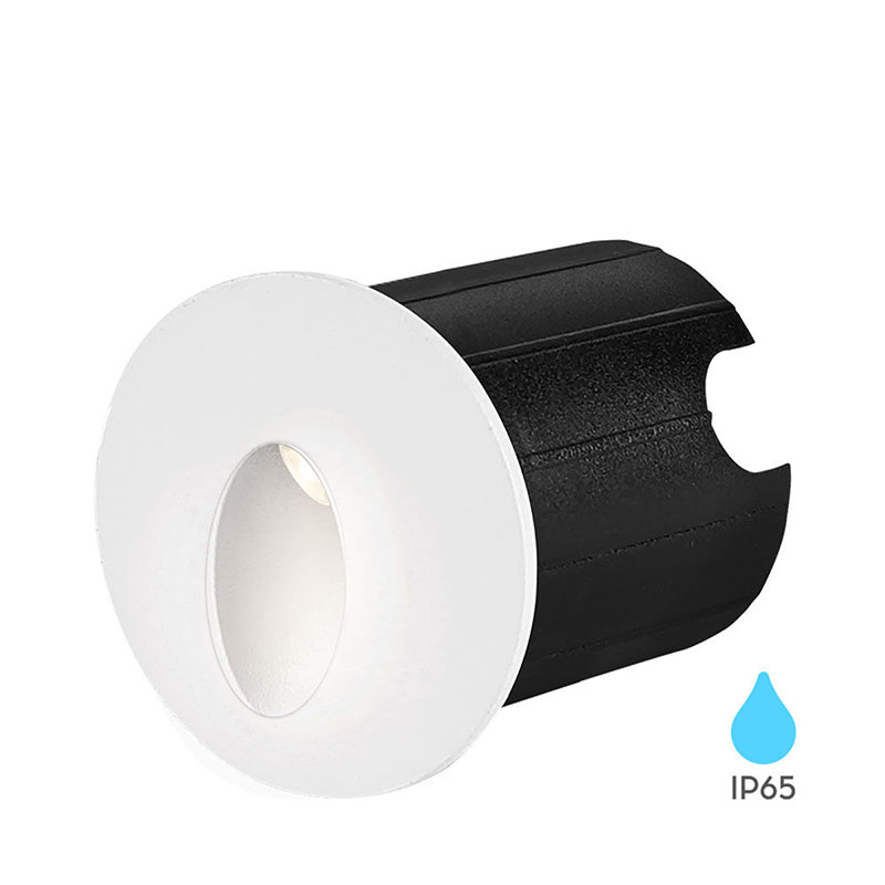 LED lépcsővilágító lámpa 2W - kör - meleg fehér